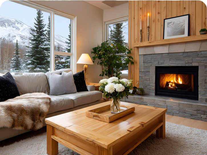 Teepee Town Canmore living space